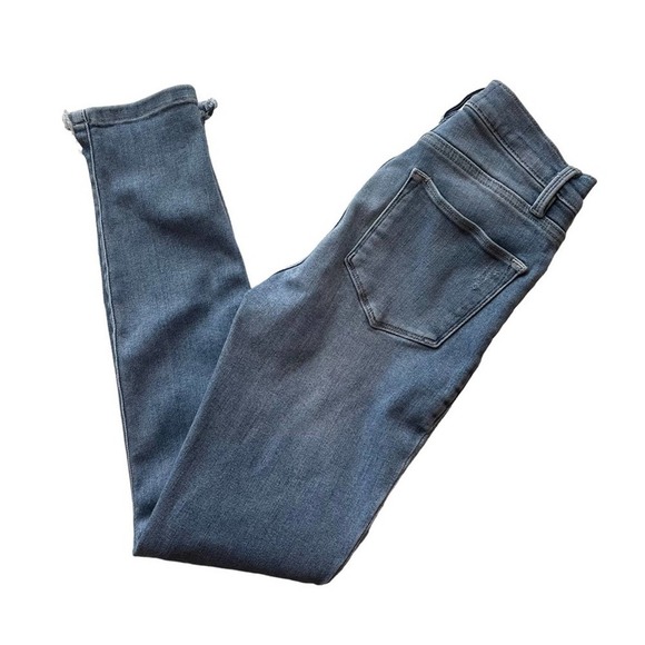 FRAME Denim Raw Hem Jeans Le High Skinny Paltrow Blue Size 25 US 2 Streetwear - Picture 5 of 10